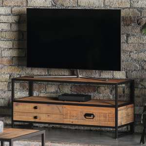 Olbia Wooden TV Stand With 3 Drawers In Oak - UK