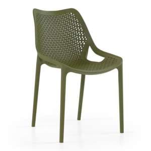 Olympia Polypropylene Side Chair In Olive - UK