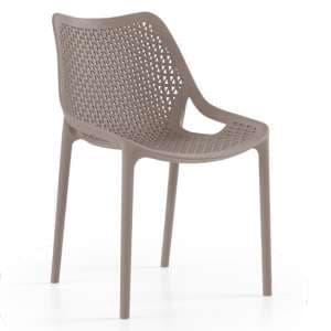 Olympia Polypropylene Side Chair In Taupe - UK