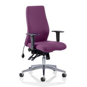 Onyx Office Chair In Tansy Purple With Arms - UK