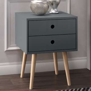 Outwell Scandia Bedside Cabinet In Midnight Blue With Wood Legs - UK