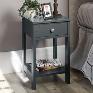 Outwell Shaker Petite Bedside Cabinet In Midnight Blue - UK