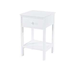 Outwell Shaker Petite Bedside Cabinet In White 1 Drawer - UK