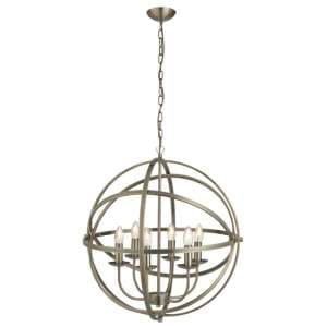 Orbit 6 Lights Ceiling Pendant Light In Antique Brass - UK