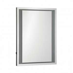 Oren LED Wall Bedroom Mirror In Silver Frame - UK