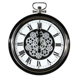 Origin Glass Wall Clock With Black And Silver Metal Frame