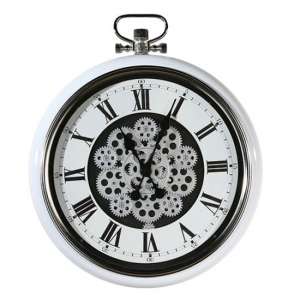 Origin Glass Wall Clock With White And Silver Metal Frame
