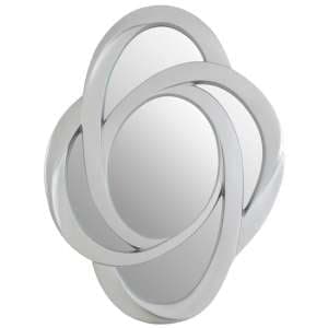 Ornakape Elliptical Design Wall Mirror In Silver - UK