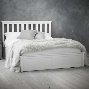 Orpington Wooden King Size Bed In White - UK