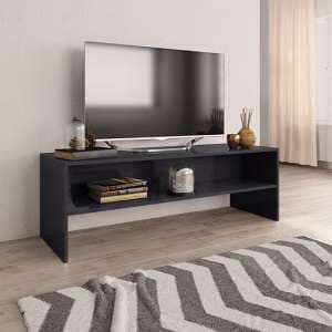 Orya High Gloss TV Stand With Undershelf In Grey