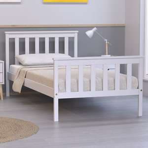 Oxford Pine Wood Single Bed In White