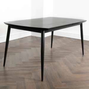 Oxford Wooden Extending Dining Table In Dark Ash - UK
