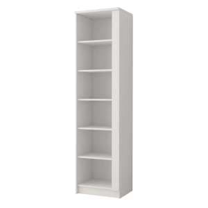 Oxnard Wooden Bookcase With 5 Shelves In Matt White - UK