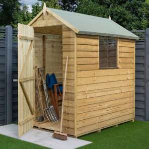 Oyan Wooden 6x4 Garden Shed In Natural Timber