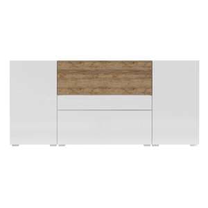 Pacific Gloss Sideboard Large 2 Doors 1 Drawer In White Oak