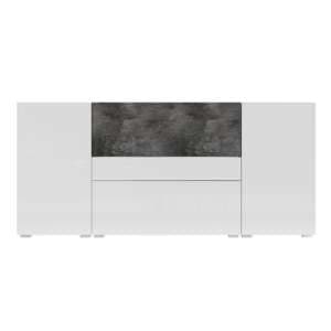 Pacific Gloss Sideboard Large 2 Doors 1 Drawer In White Slate