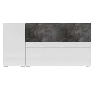 Pacific Gloss Sideboard Small 2 Doors 1 Drawer In White Slate