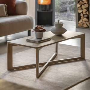 Pacific Wooden Coffee Table Rectangular In Smoked Oak - UK