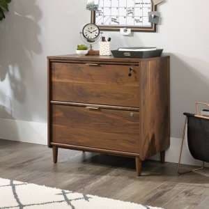 Palais Wooden Filing Cabinet In Walnut With 2 Drawers