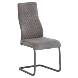 Palmen Fabric Dining Chair In Light Grey - UK