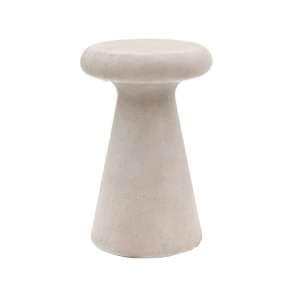 Palikir Wooden Side Table Round In Concrete Effect - UK