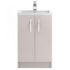 Paola 50cm Floor Vanity Unit With Basin In Gloss Cashmere