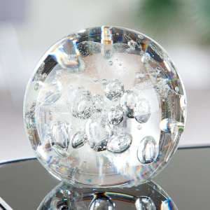 Paperweight Glass Ball Design Sculpture In Clear