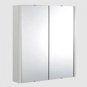 Paradox 60cm Bathroom Mirrored Cabinet In Gloss Grey Mist - UK