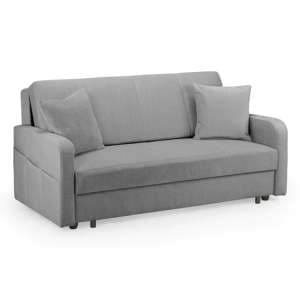 Paralia Fabric 3 Seater Sofa Bed In Grey