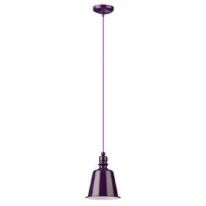 Parista Metal Bell Design Shade Pendant Light In Purple