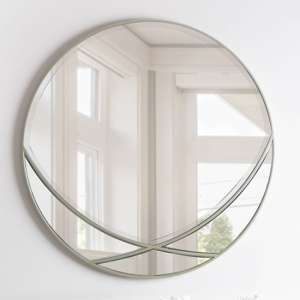 Parker Wall Mirror Round With Champagne Wooden Frame - UK