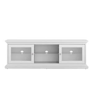 Paroya Wooden Large 2 Doors 1 Shelf TV Stand In White - UK