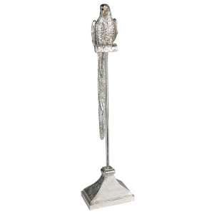 Parrot Poly Small Sculpture In Antique Silver - UK