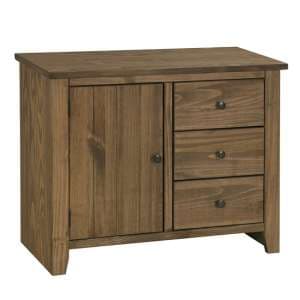 Pascal Small Sideboard In Pine With 1 Door And 3 Drawers