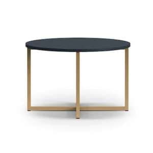 Pavia Wooden Coffee Table Round Small In Navy