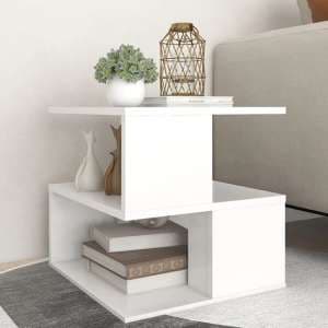 Pelumi Square Wooden Side Table In White