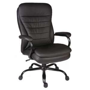 Penza Executive Office Chair In Black Bonded Leather