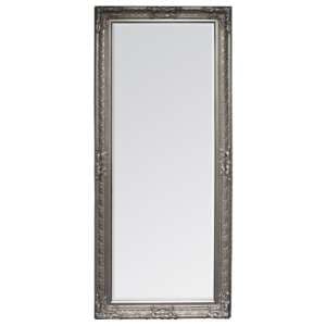 Percid Rectangular Leaner Mirror In Antique Silver Frame - UK