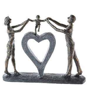 Perfect Luck Poly Design Sculpture In Burnished Bronze And Grey