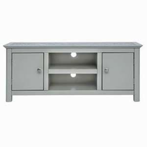 Pluckley Grey Stone Inset TV Unit With 2 Doors And 1 Shelve