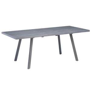 Paley Extending Wooden Dining Table In Dark Grey