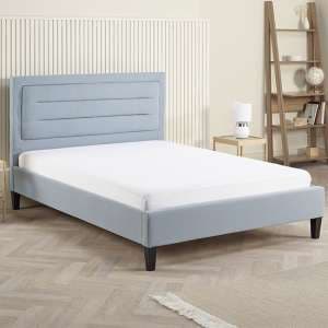 Picasso Fabric Double Bed In Blue - UK