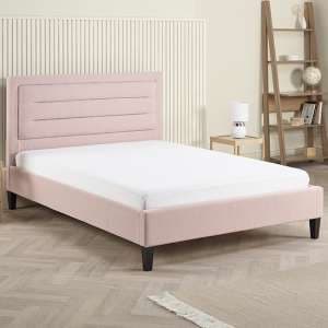 Picasso Fabric Double Bed In Pink - UK