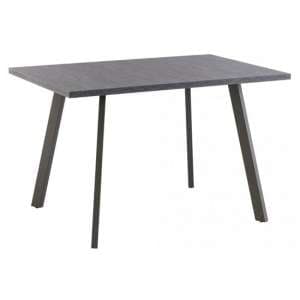 Paley Rectangular Wooden Dining Table In Dark Grey