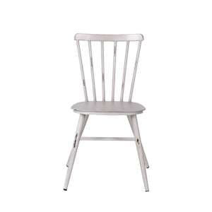 Piper Outdoor Aluminium Vintage Side Chair In White - UK
