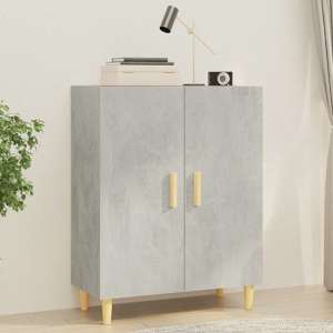 Pirro Wooden Sideboard With 2 Doors In Concrete Effect - UK
