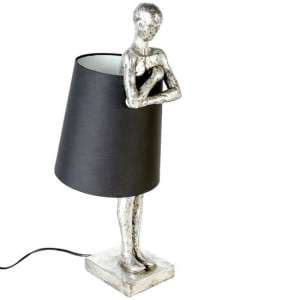 Polyp Man Table Lamp In Silver And Black - UK