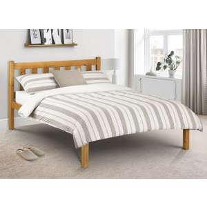 Paquita Solid Pine Double Bed In Low Sheen Lacquer - UK