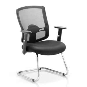 Portland Black Back Visitor Chair With Black Seat - UK