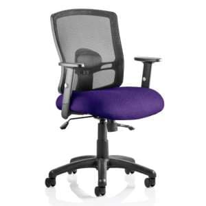 Portland II Black Back Office Chair With Tansy Purple Seat - UK